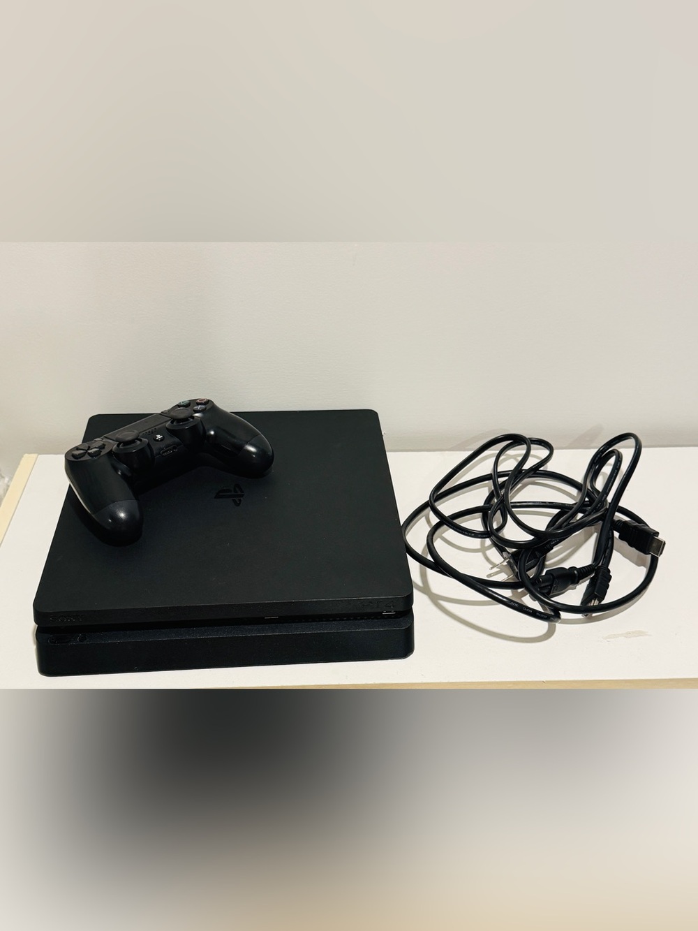 Sony PlayStation 4 PS4 Slim 1TB Black Console Bundle with Controller & Cables